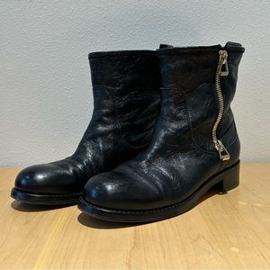 Jimmy Choo Moto Boots, Black Leather, Women's  EU 39